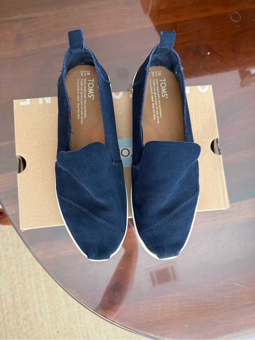 Toms Navy Suede Slip-On Casual Shoes